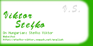 viktor stefko business card